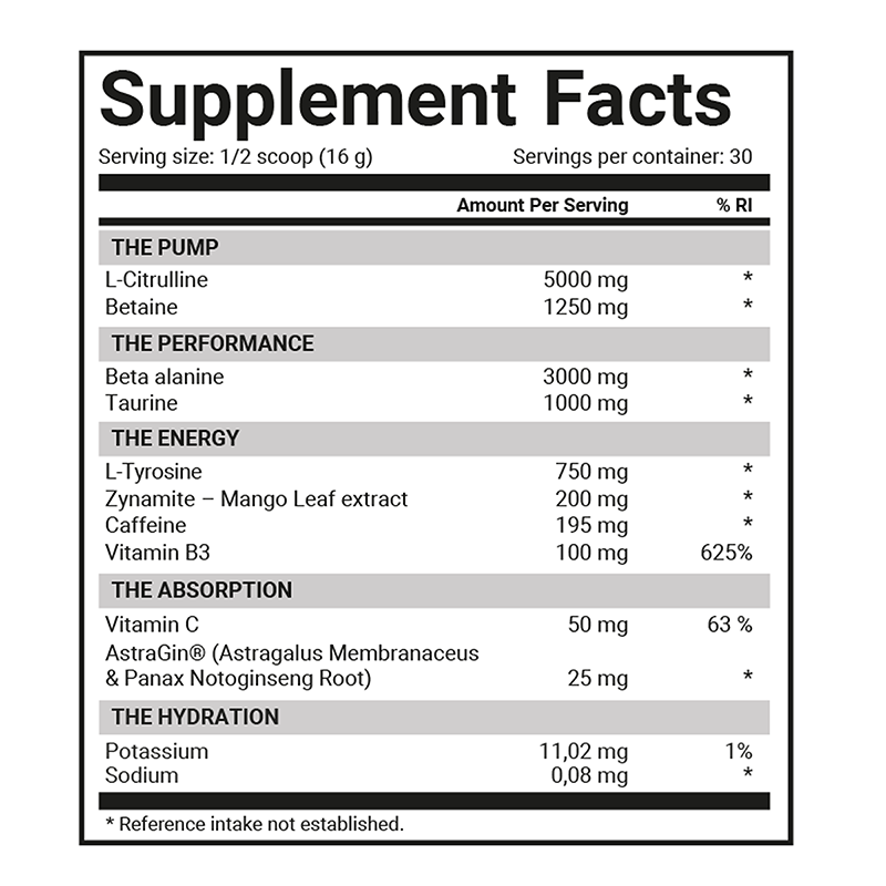 Dedicated Nutrition Unstoppable Pre-workout - 420 g