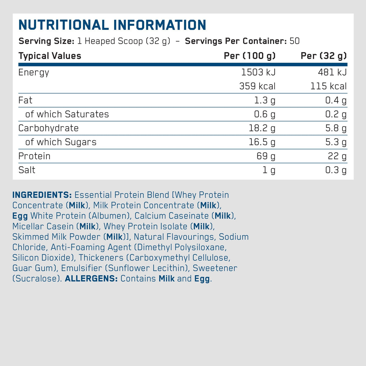Applied Nutrition Essential Protein - 1600 g
