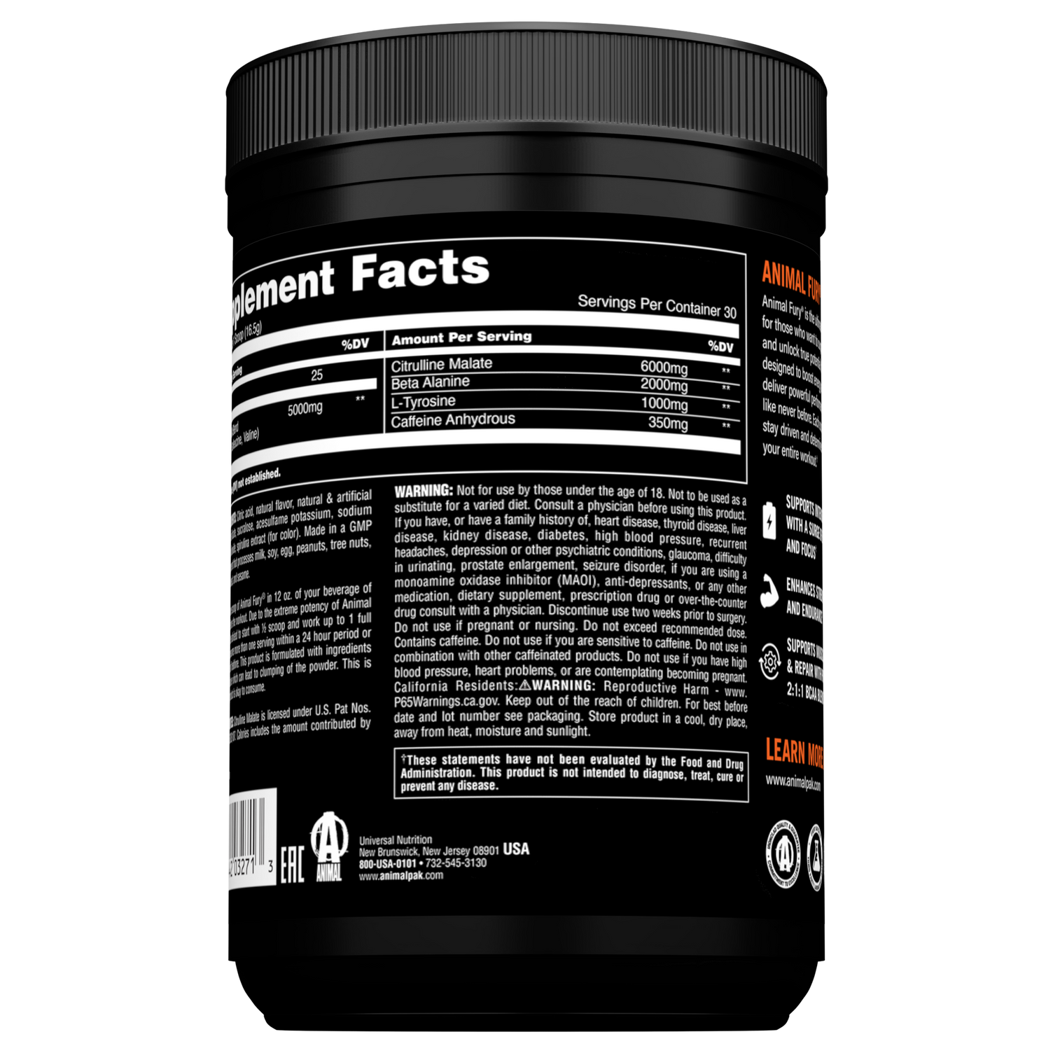 Animal Fury  - 30 servings