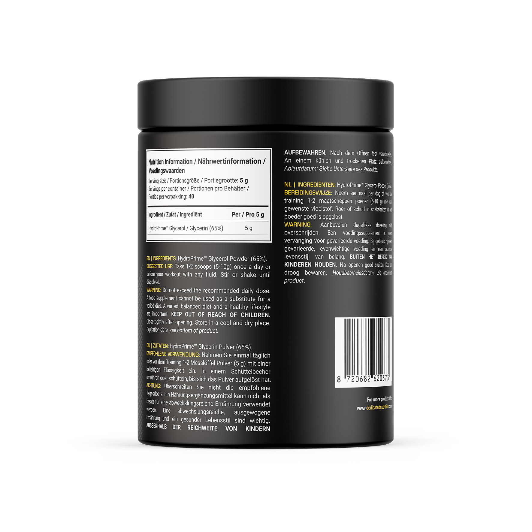 Dedicated Nutrition HydroPrime Glycerol - 200 g