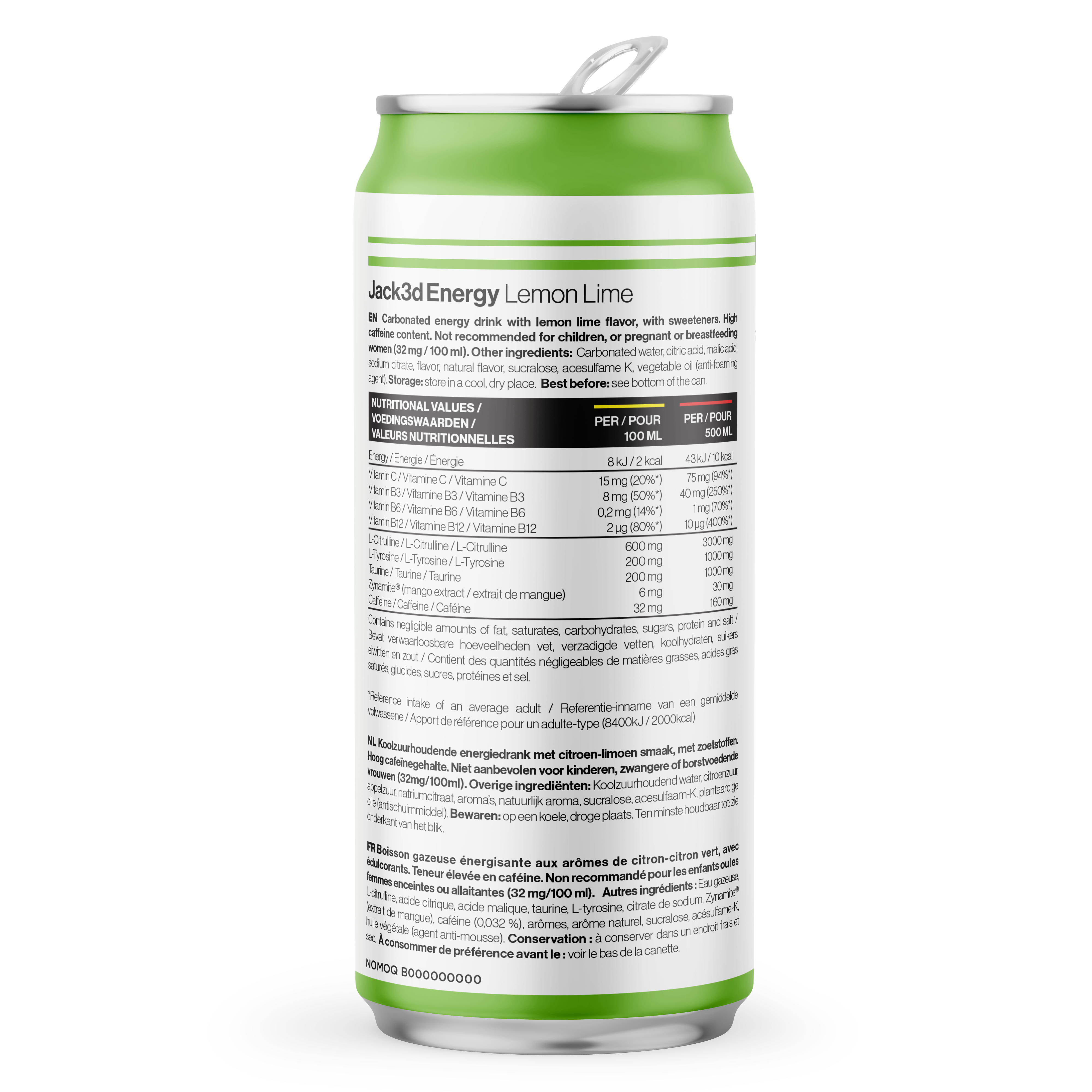 Jack3d Energy  - 12 x 500 ml