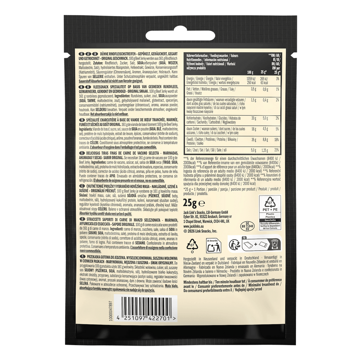 Jack Link's Beef Jerky - 10 x 100 g