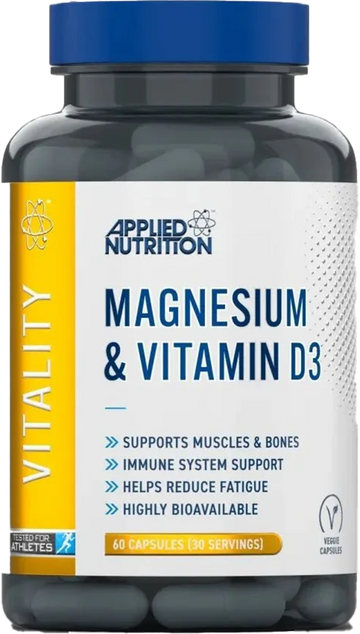 Applied Nutrition Magnesium & Vitamin D3 Capsules - 60 caps