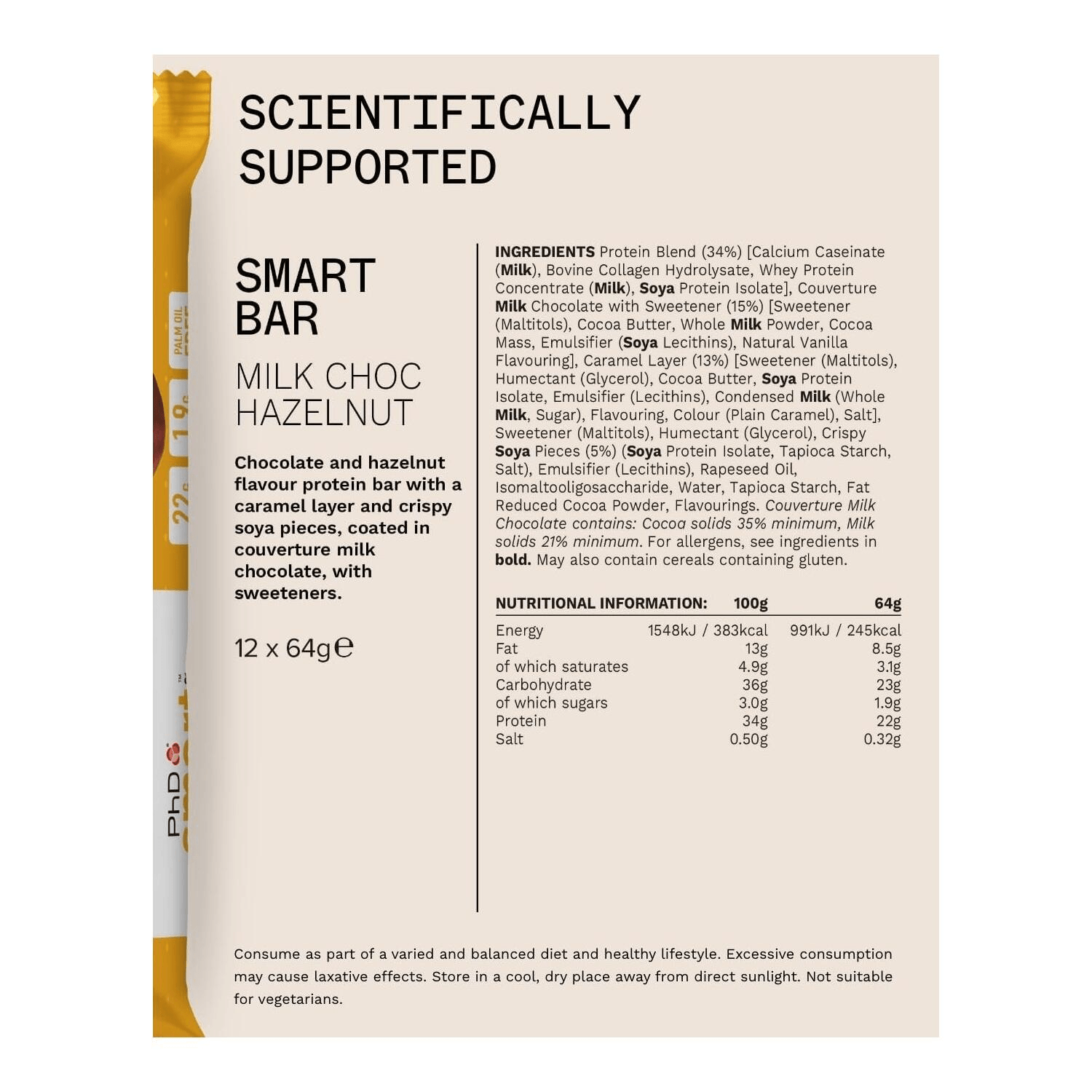 PhD Nutrition Smart Bars - 12 x 64 g