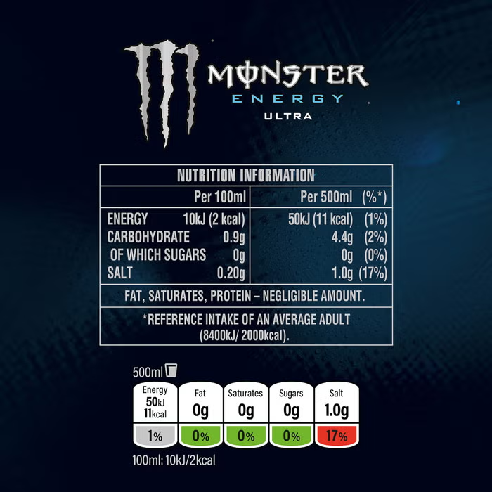 Monster Energy Ultra - 12 x 500 ml