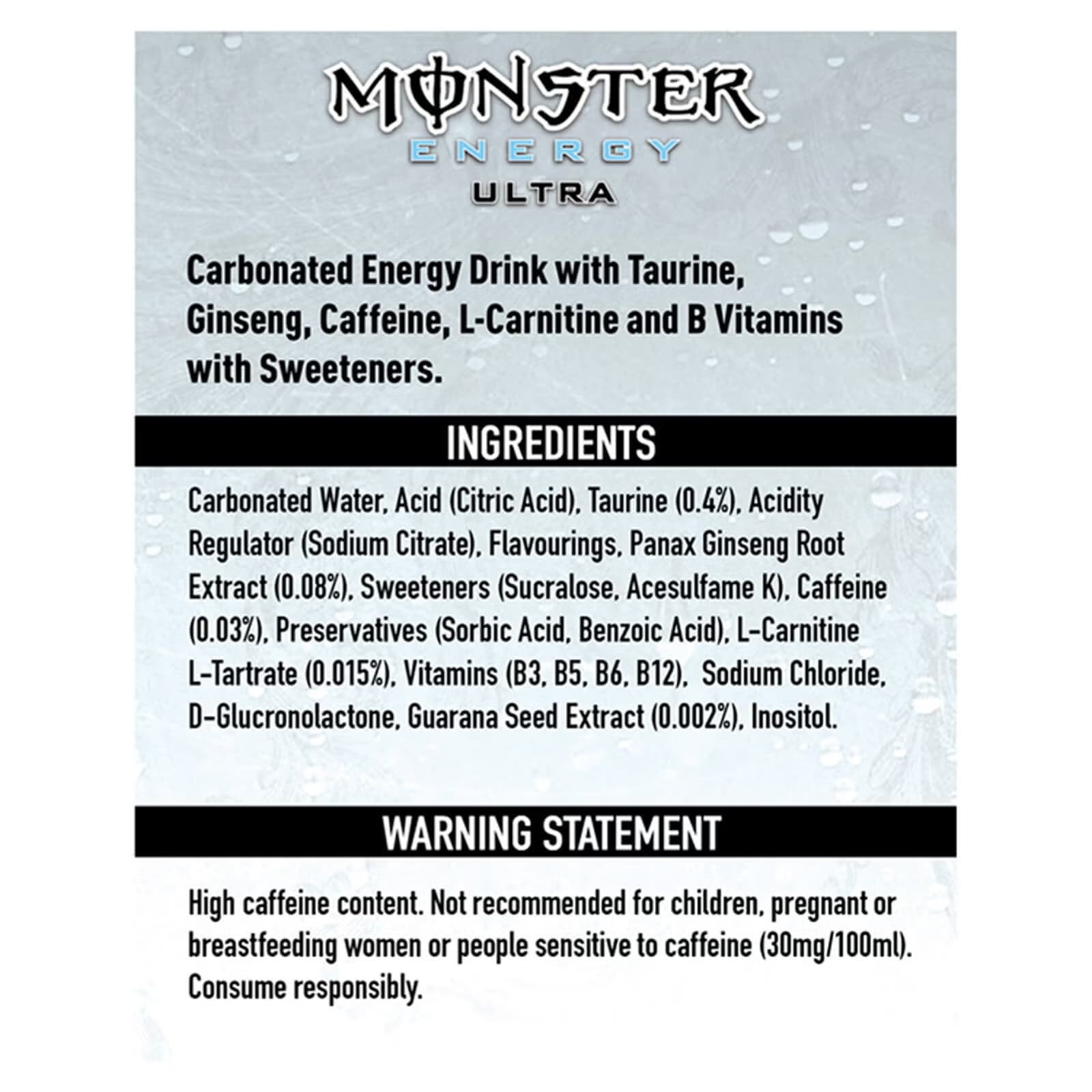 Monster Energy Ultra - 4 x 500 ml