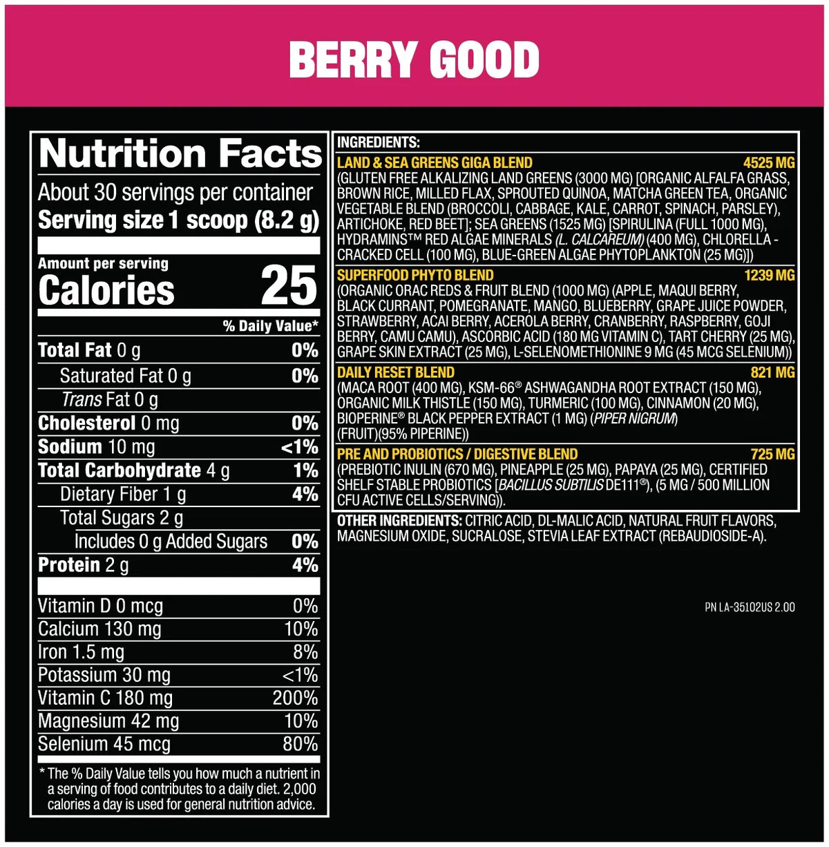 Mutant Big Greens - 30 servings