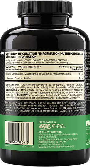 Optimum Nutrition Creatine - 200 caps