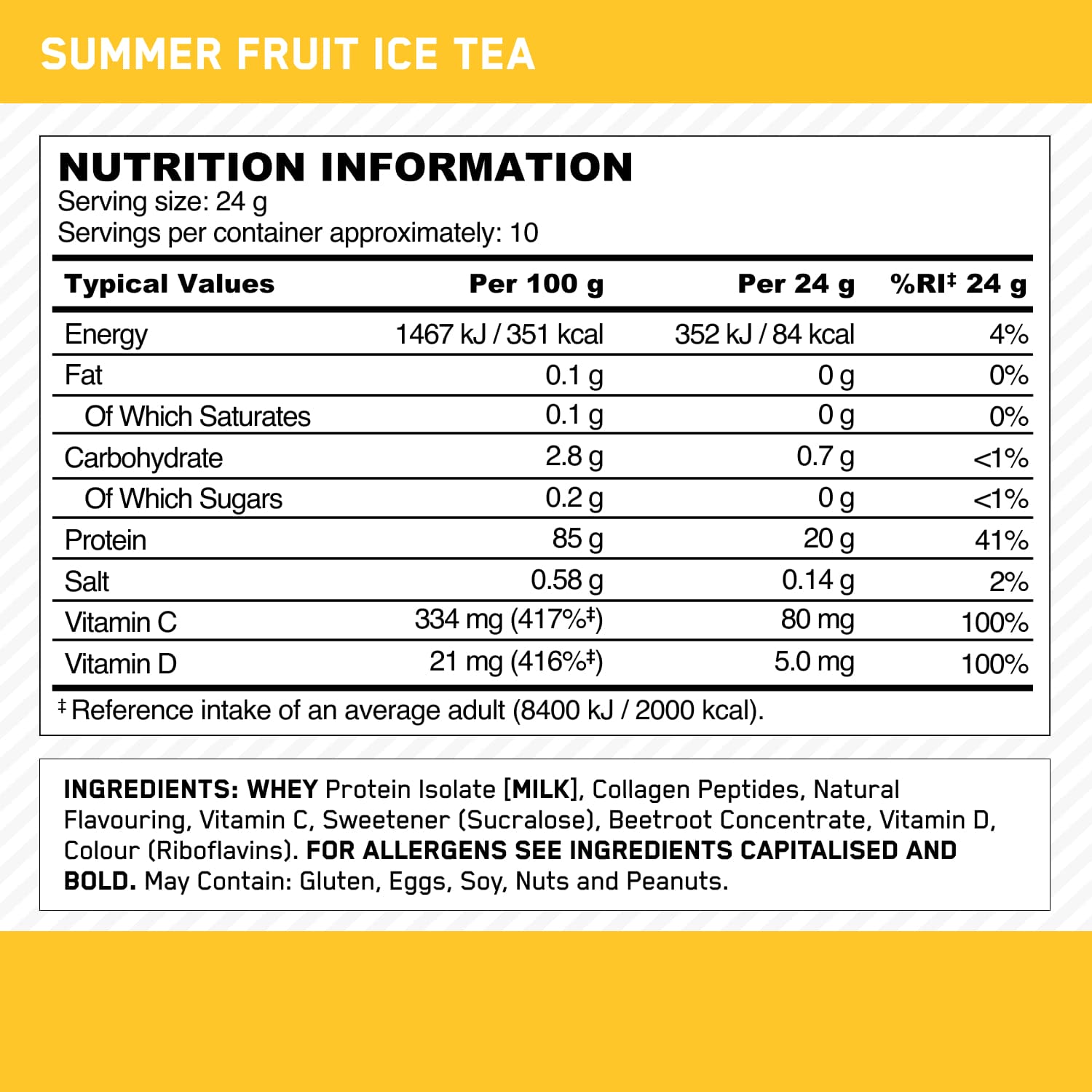 Optimum Nutrition Gold Standard Clear Whey + Collagen - 240 g