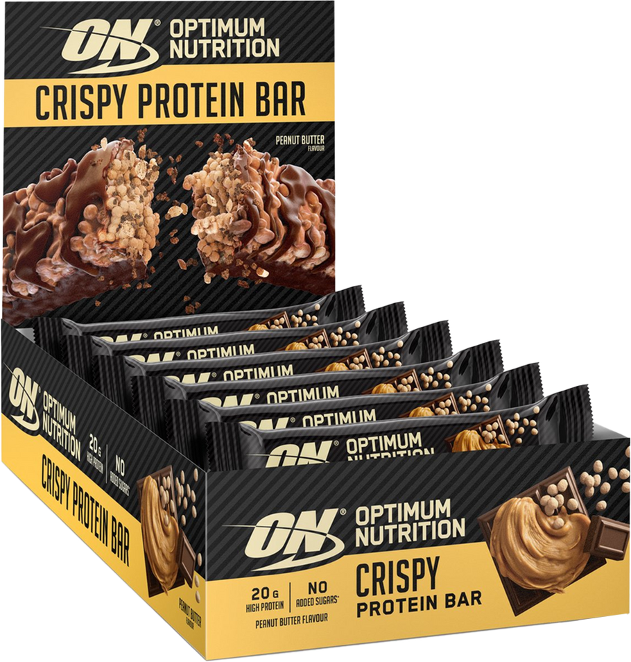 Optimum Nutrition Protein Crisp Bar - 10 x 65 g - Peanut Butter