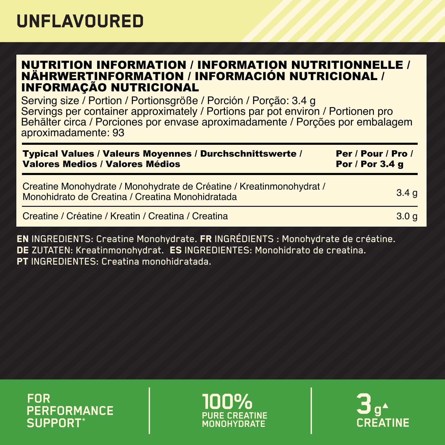 Optimum Nutrition Micronised Creatine Powder