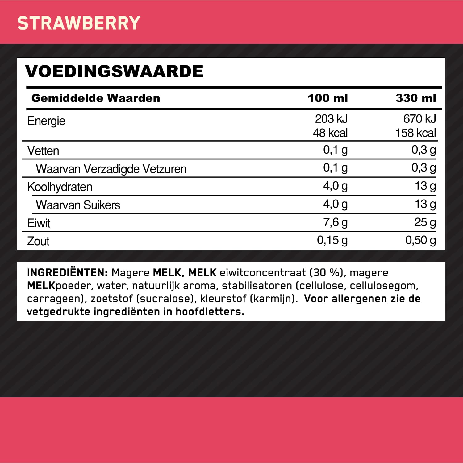 Optimum Nutrition High Protein Shake - 12 x 330 ml