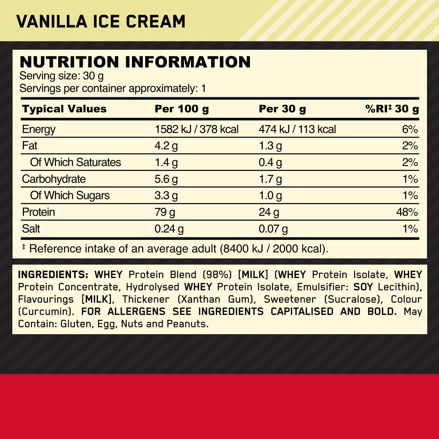 Optimum Nutrition Gold Standard 100% Whey Sachets - 24 x 30 g