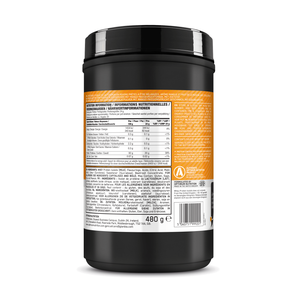 Optimum Nutrition Clear Protein Isolate - 480 g