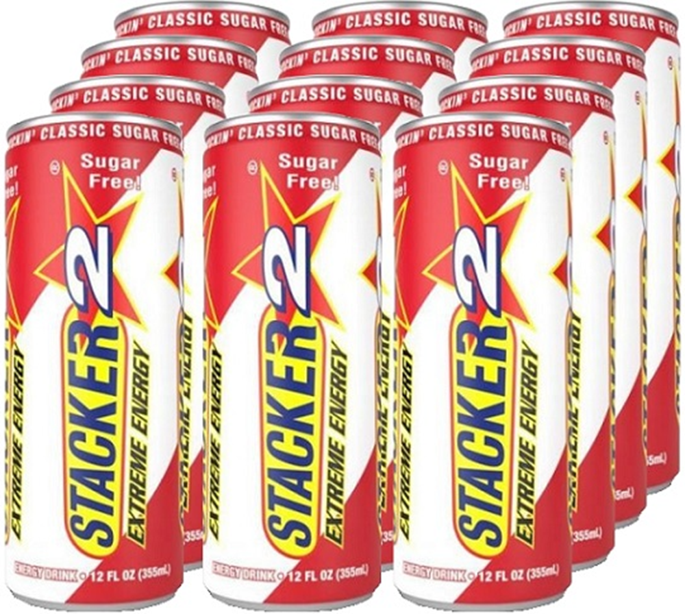 Stacker2 Extreme Energy Drink Sugar Free  - 12 x 355 ml