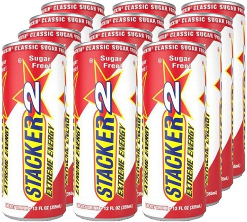 Stacker2 Extreme Energy Drink Sugar Free  - 12 x 355 ml