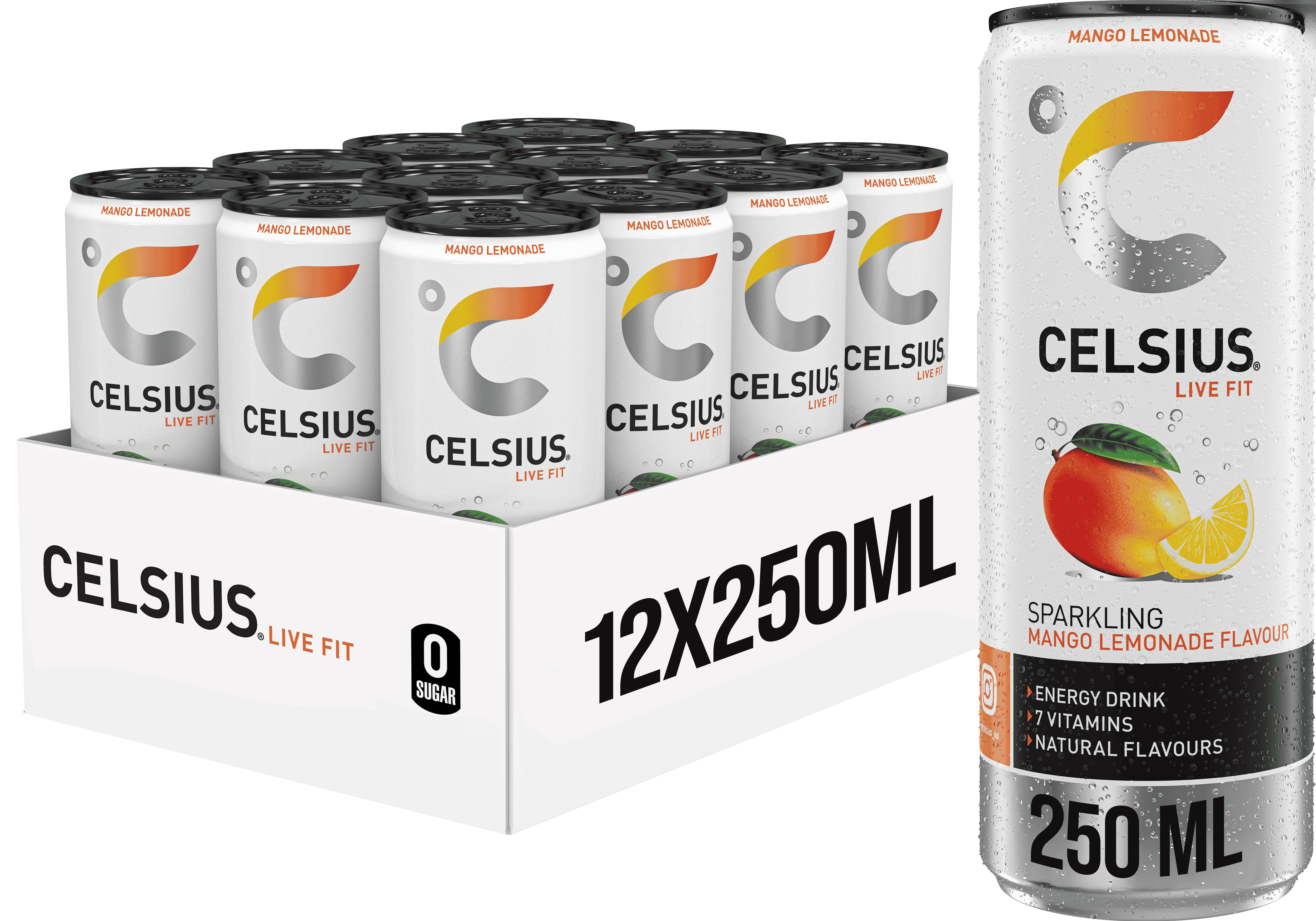Celsius Sparkling Energy Drink - 12 x 250 ml