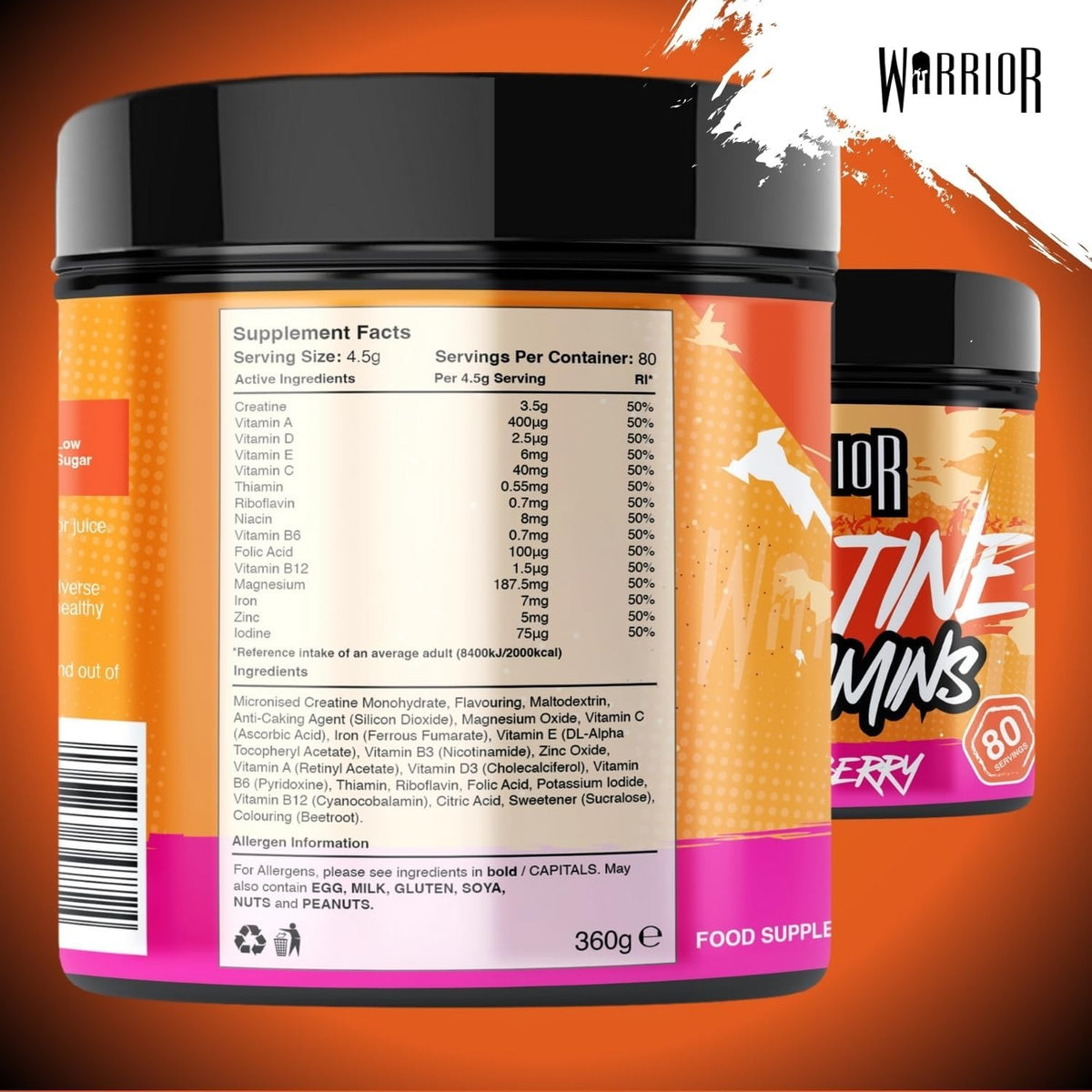 Warrior Creatine Plus Vitamins - 360 g