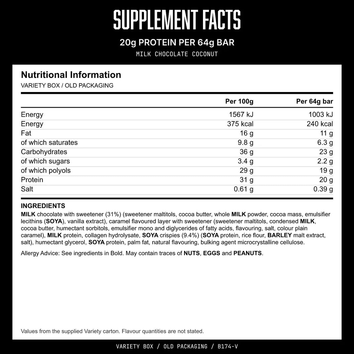 Warrior Crunch Bar - 12 x 64 g