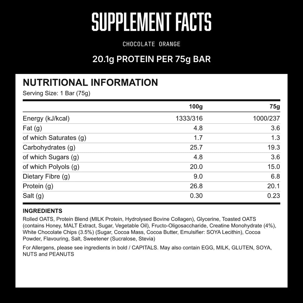 Warrior Creatine Bar - 12 x 75 g
