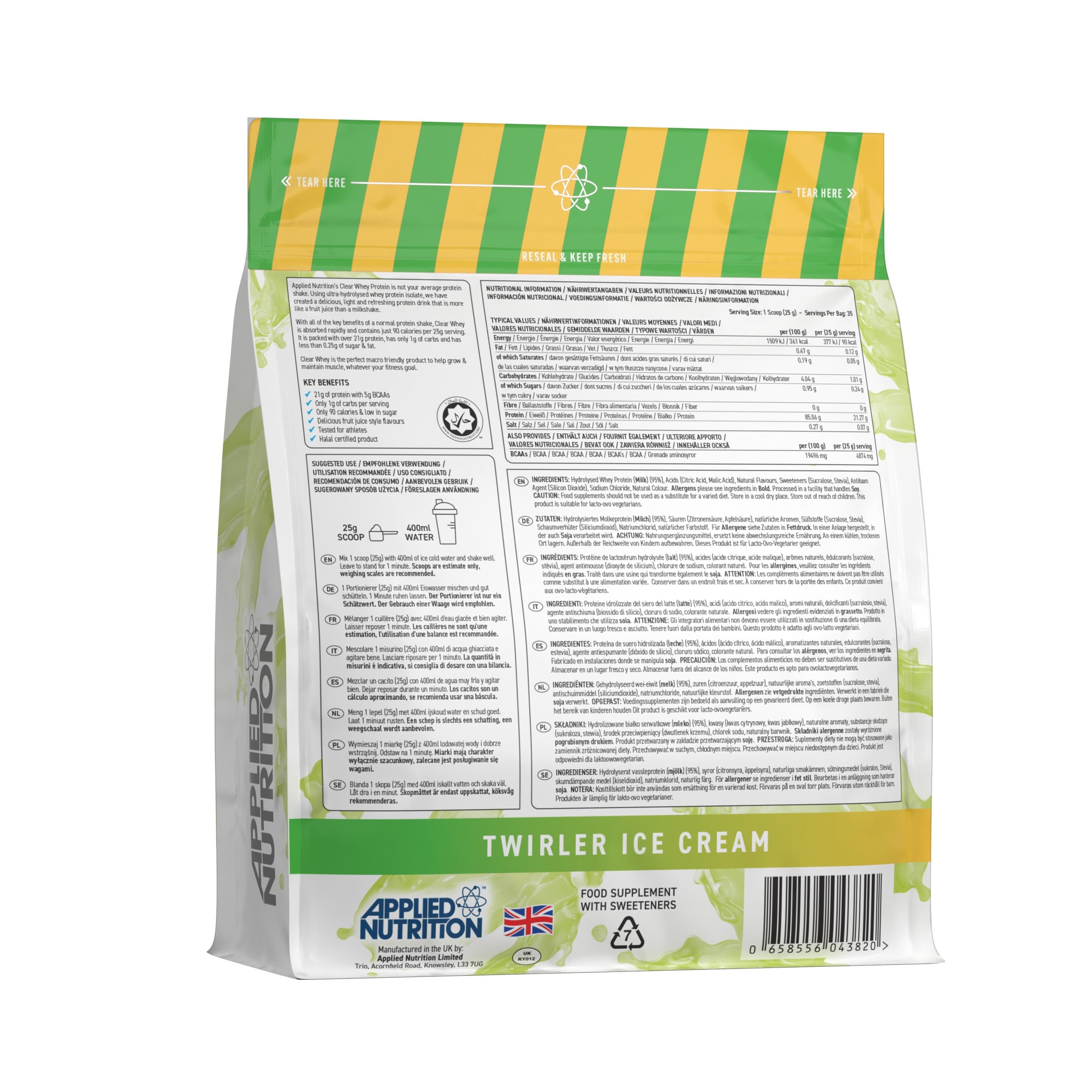 Applied Nutrition Clear Whey Protein - 875 g