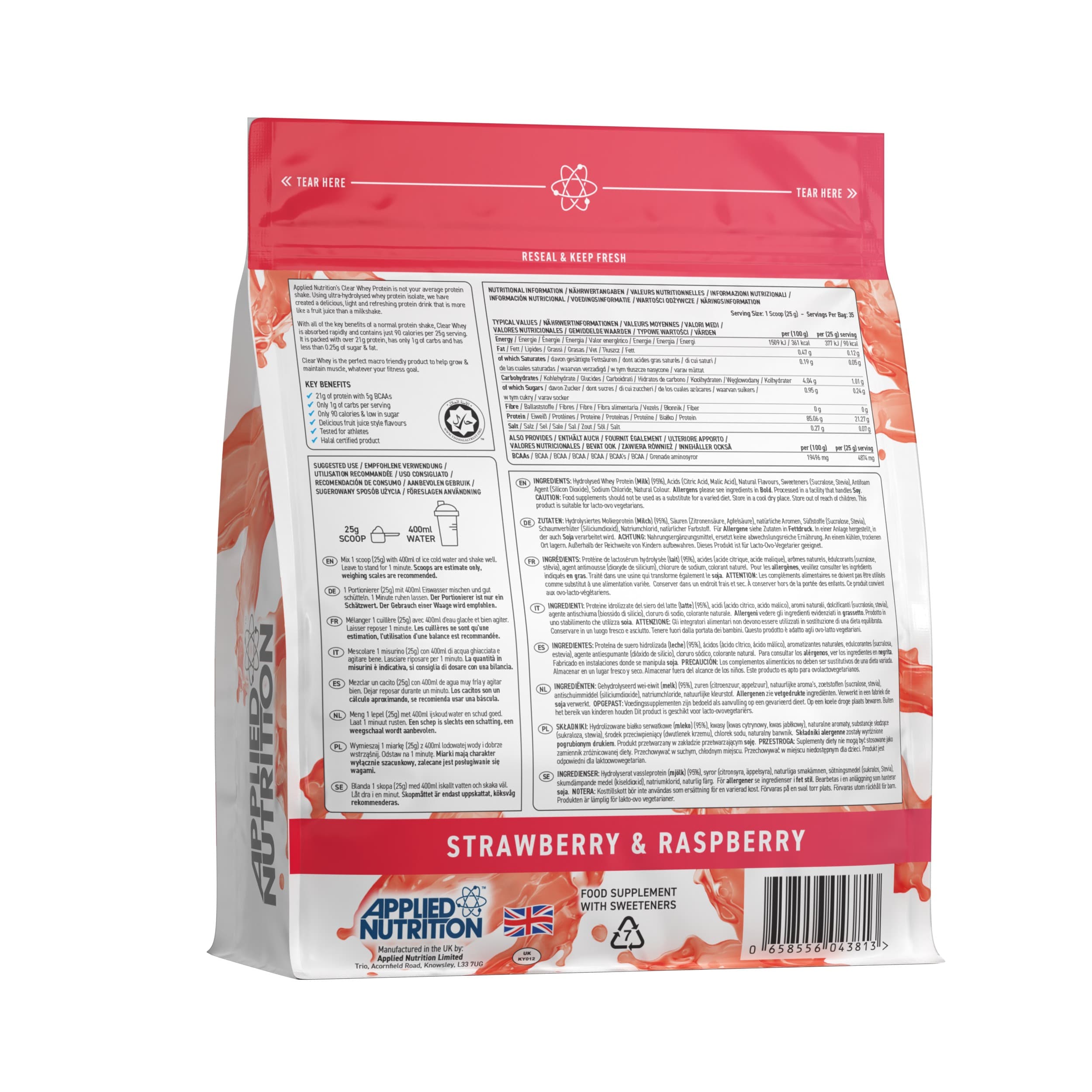Applied Nutrition Clear Whey Protein - 875 g