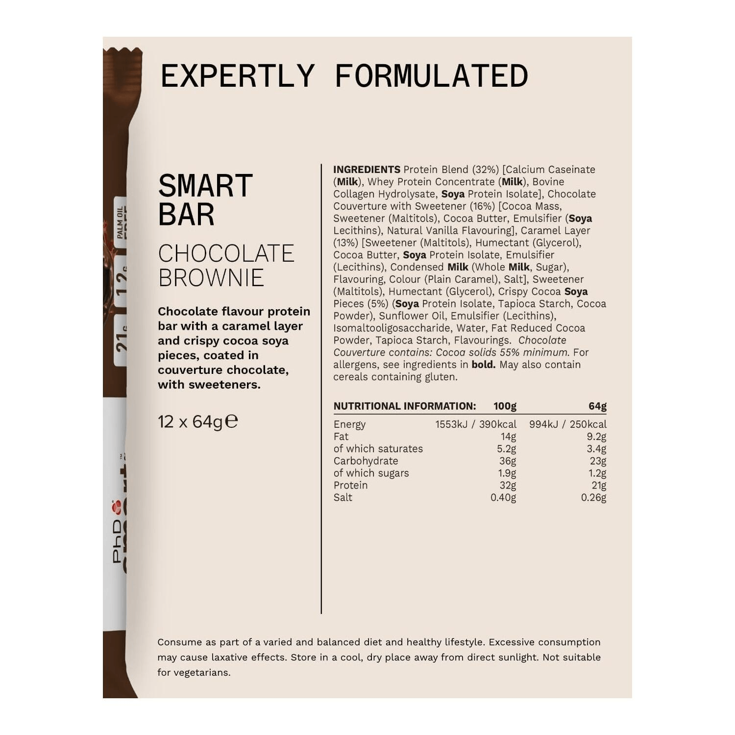 PhD Nutrition Smart Bars - 12 x 64 g