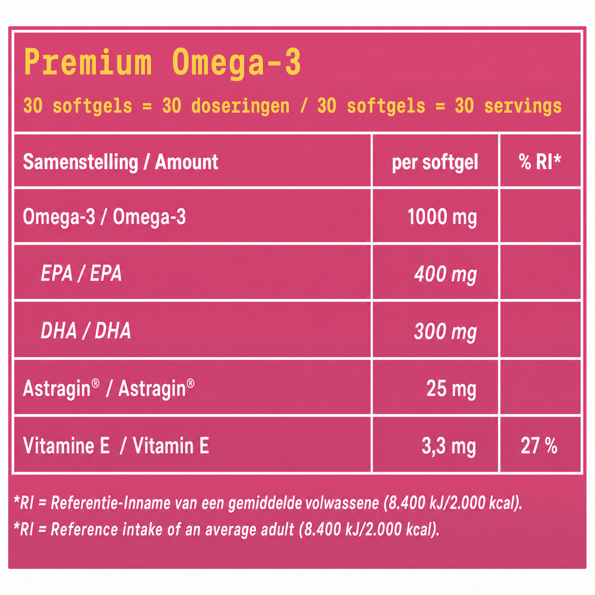 Fit & Co Premium Omega-3 - 30 softgels