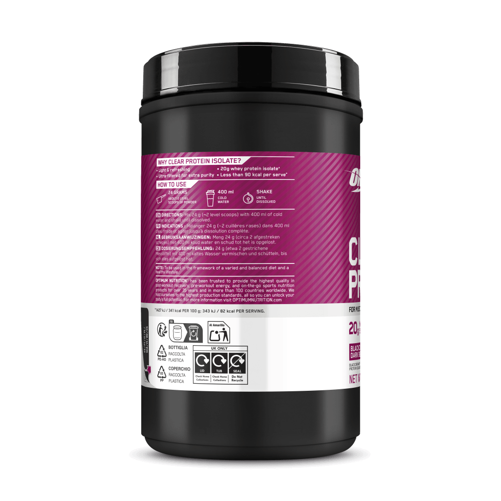 Optimum Nutrition Clear Protein Isolate - 480 g
