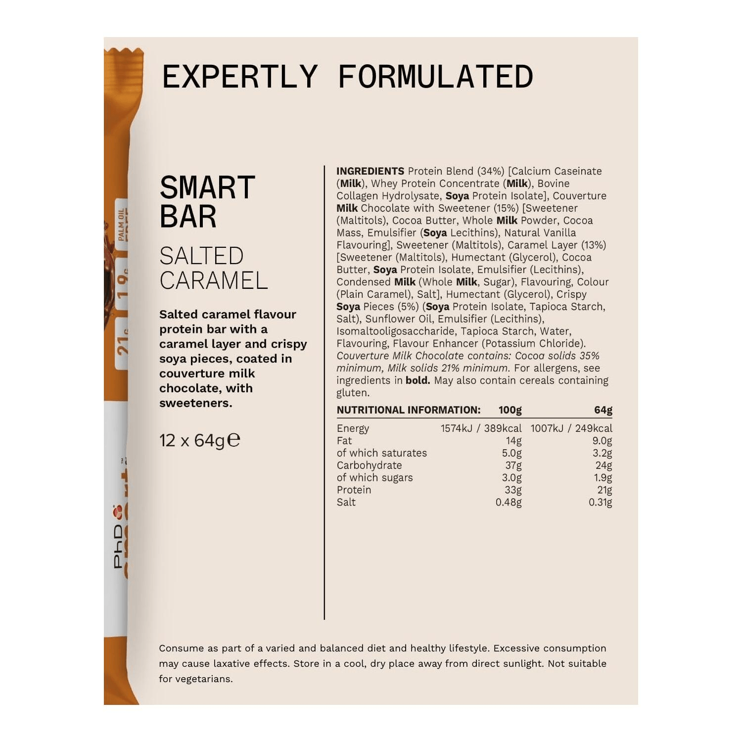 PhD Nutrition Smart Bars - 12 x 64 g