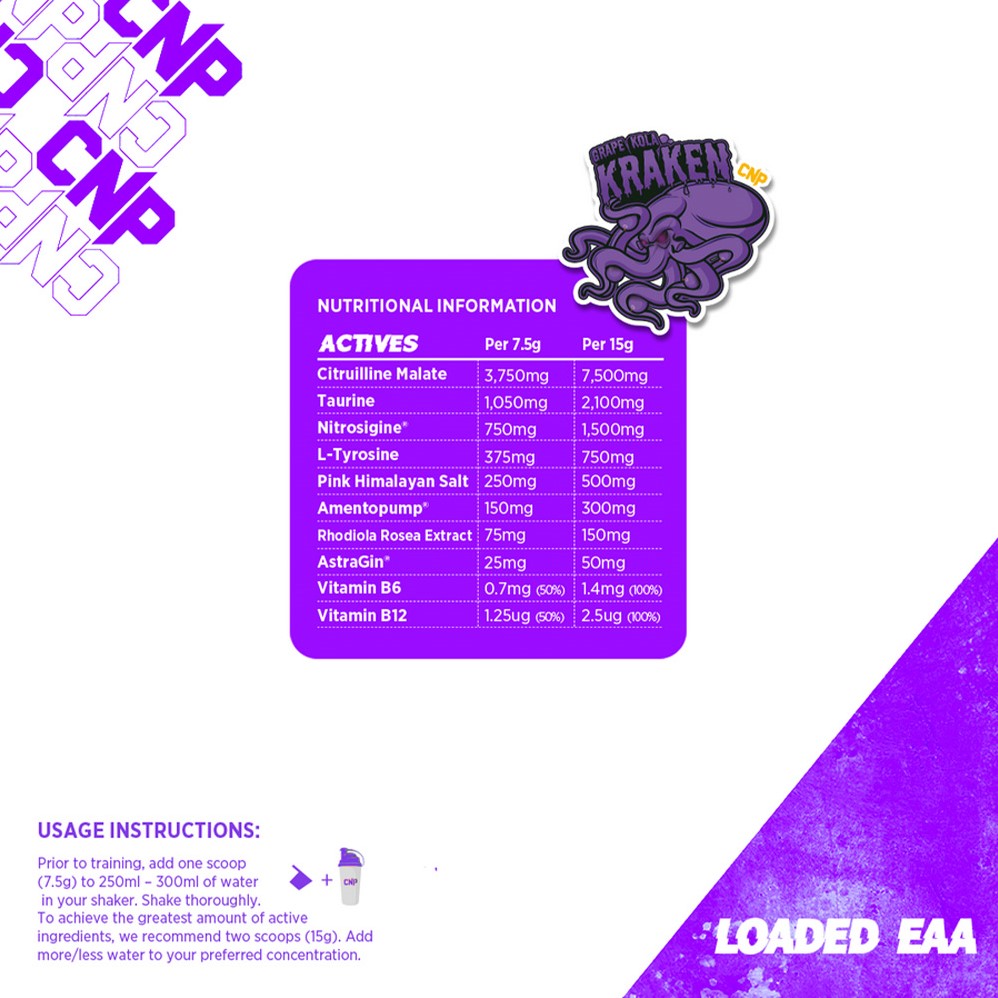 CNP Full Pump 300gr Grape Kola Kraken EXP 30052025 Prometeus