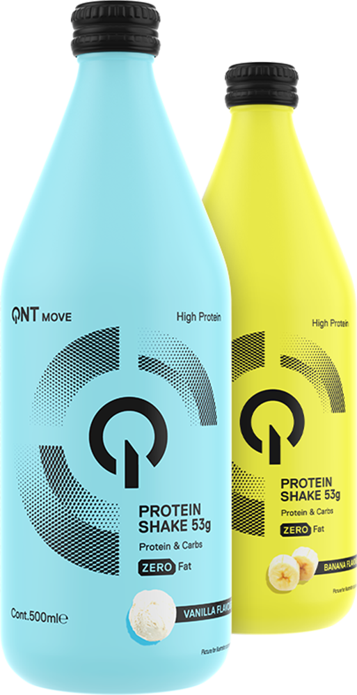 QNT Protein Shake Glass Bottle 12 x 500 ml Prometeus